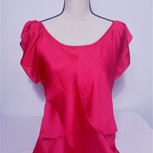 Hot Pink Silk Violet & Claire Woman Blouse